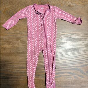 Kyte BABY Pink Herringbone Kids Footie